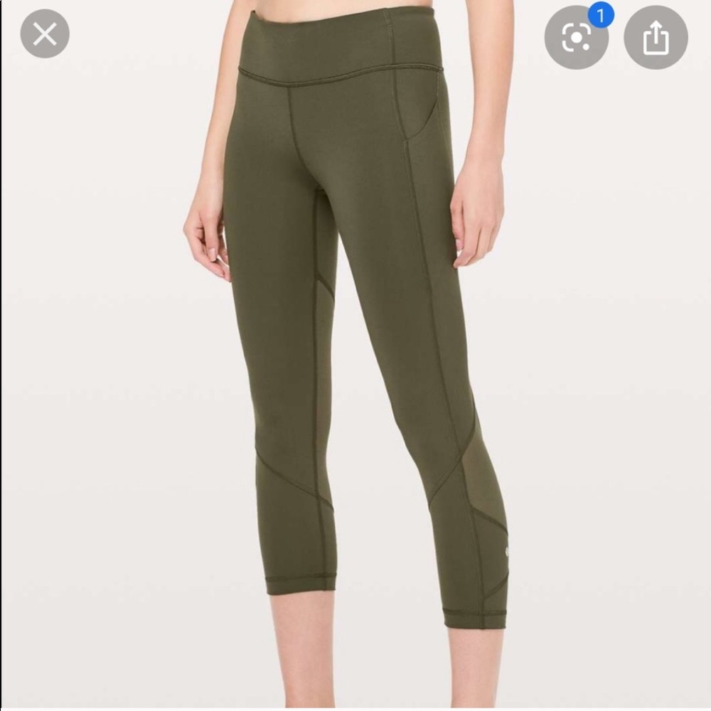 NWT lululemon pace rival crop leggings (22”)